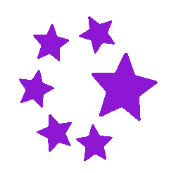 Academy of Shadows six-star emblem — violet Glimmer element of the MYSTORiQ realm