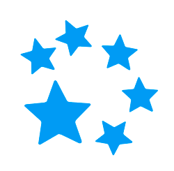 Academy of Tides six-star emblem — blue Glimmer element of the MYSTORiQ realm